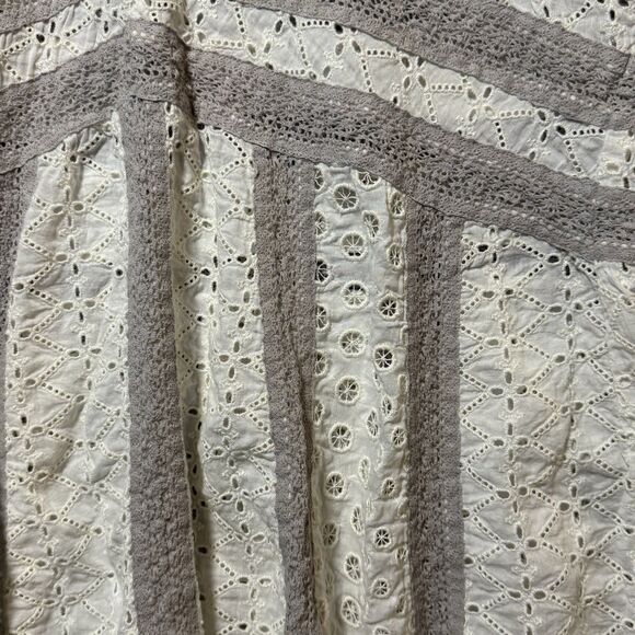 ALL SAINTS Cyndi Tee Mini Tunic Dress Eyelet Lace Boho Women's Size M - Picture 12 of 15